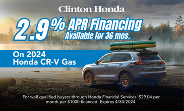 2.9% APR Financing Available for 36 months