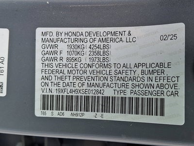 2025 Honda Civic Hatchback Hybrid Sport Touring w/Navi
