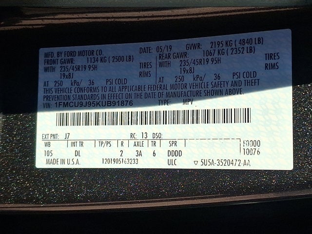 2019 Ford Escape Titanium w/Navi