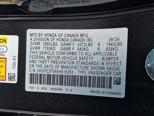 2025 Honda Civic Sedan Sport