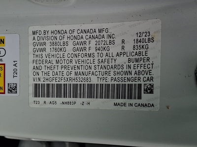 2024 Honda Civic Sedan Sport