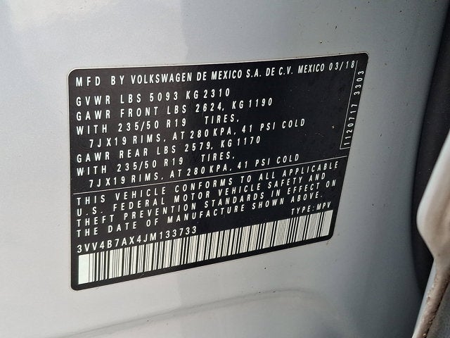 2018 Volkswagen Tiguan SEL Premium w/Navi