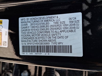 2025 Honda Pilot Black Edition w/Navi