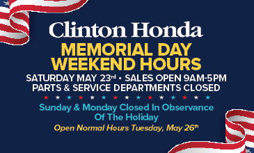 Memorial Day weekend hours