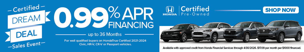 Certified Dream Deals Sales Event