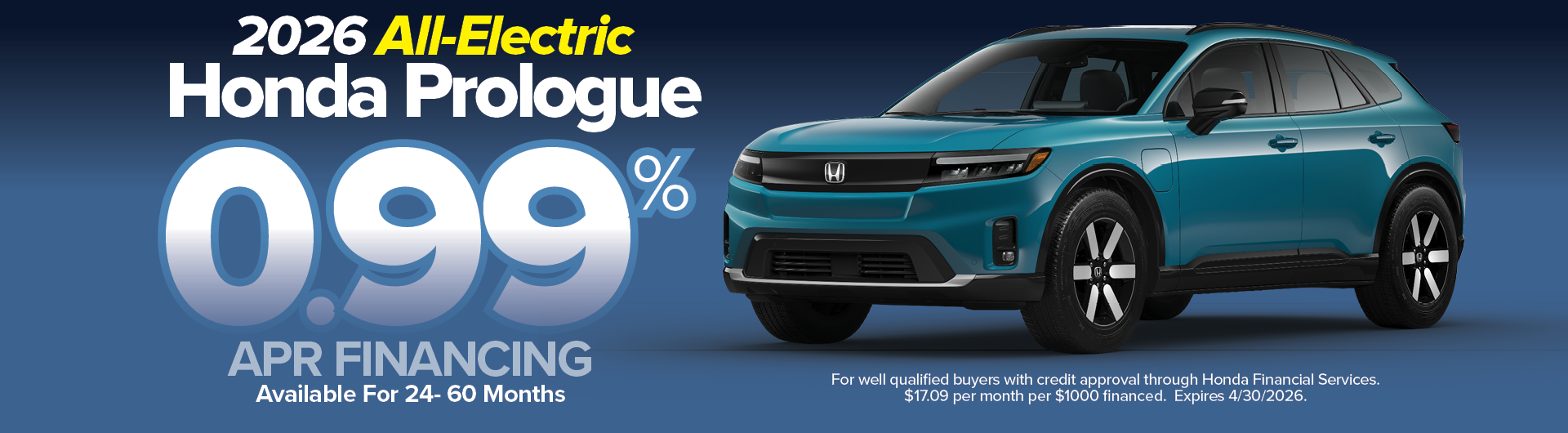 2026 All-Electric Honda Prologue