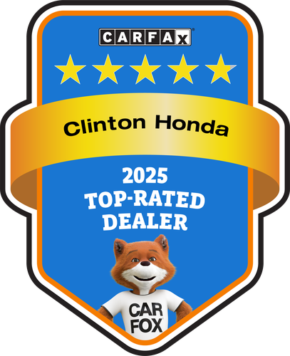 CARFAX 2025 Top-Rated Dealer badge for Clinton Honda